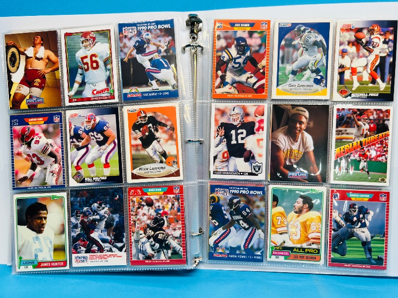 Photo 1 of 165294… final sale no returns/refunds-360 mixed football cards in binder