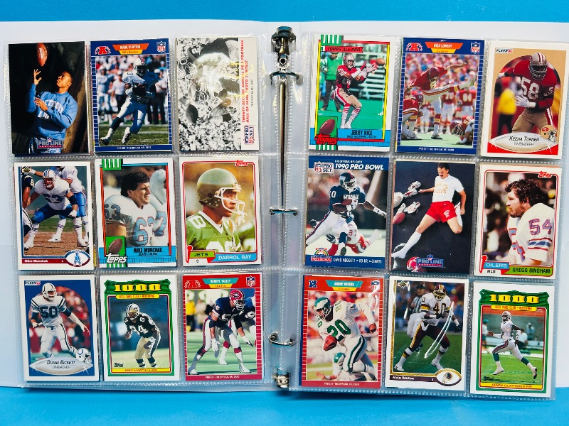 Photo 1 of 165294… final sale no returns/refunds-360 mixed football cards in binder