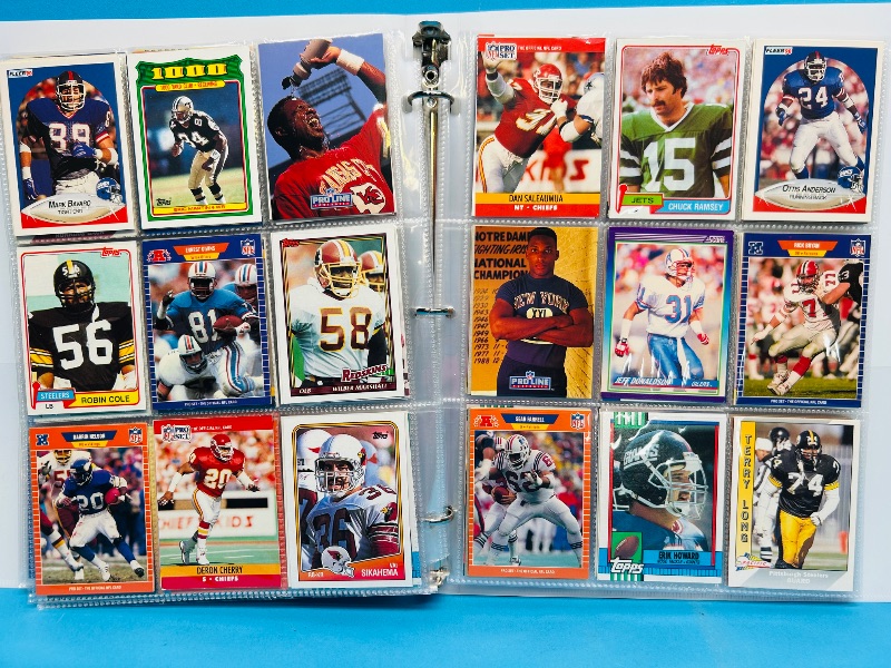 Photo 1 of 165294… final sale no returns/refunds-360 mixed football cards in binder