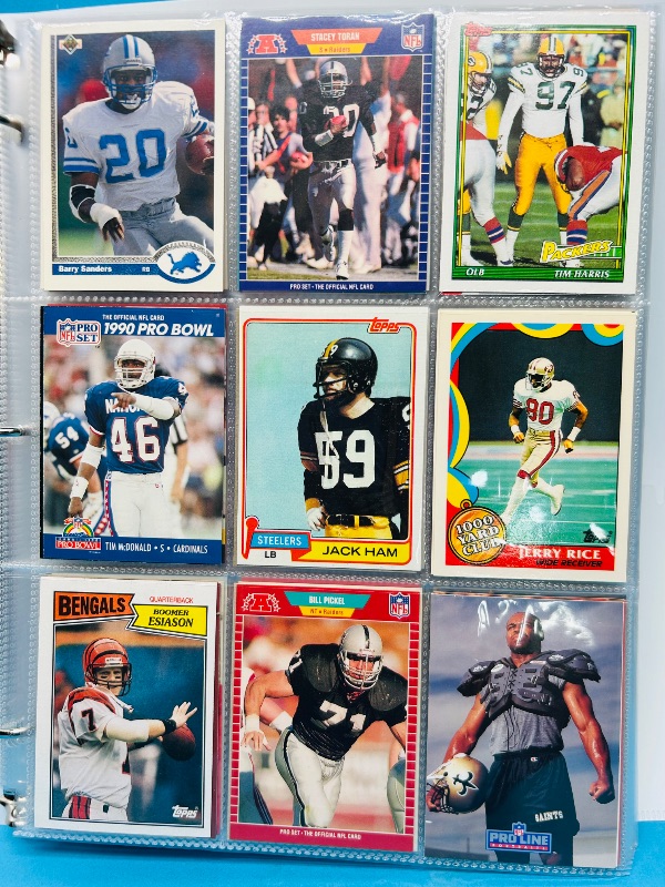 Photo 1 of 165294… final sale no returns/refunds-360 mixed football cards in binder