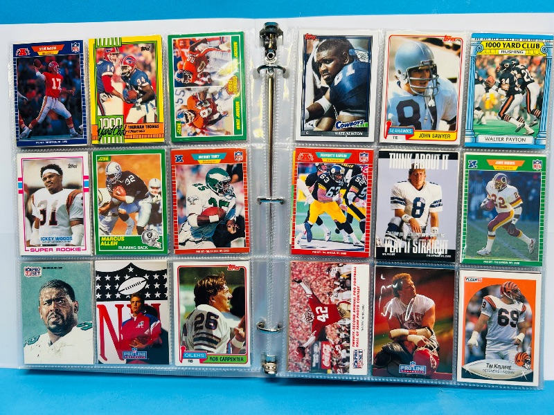 Photo 1 of 165294… final sale no returns/refunds-360 mixed football cards in binder