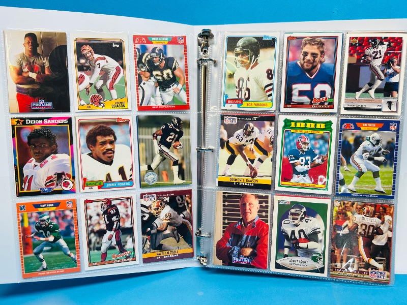 Photo 1 of 165294… final sale no returns/refunds-360 mixed football cards in binder