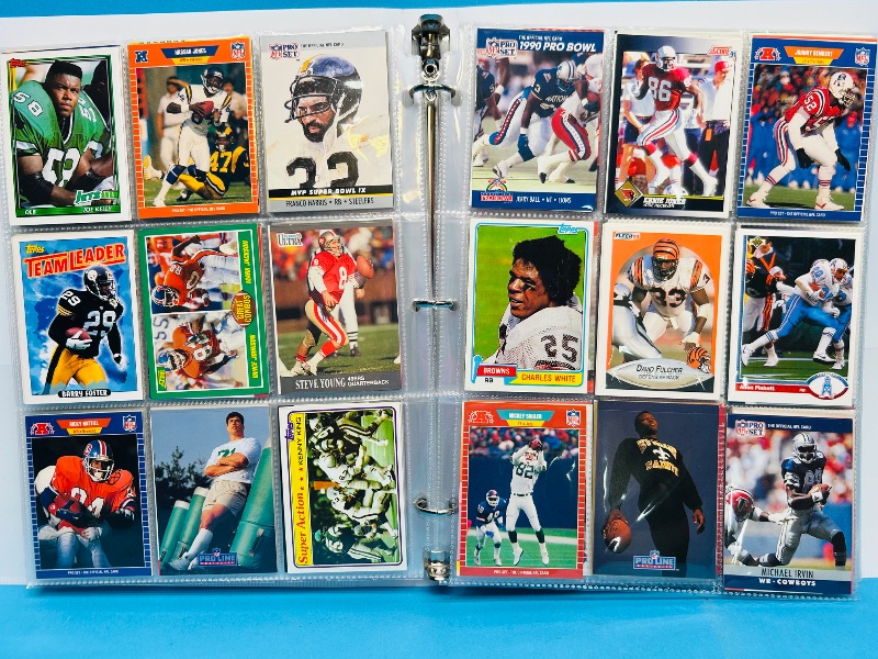 Photo 1 of 165294… final sale no returns/refunds-360 mixed football cards in binder