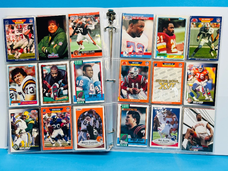 Photo 1 of 165294… final sale no returns/refunds-360 mixed football cards in binder