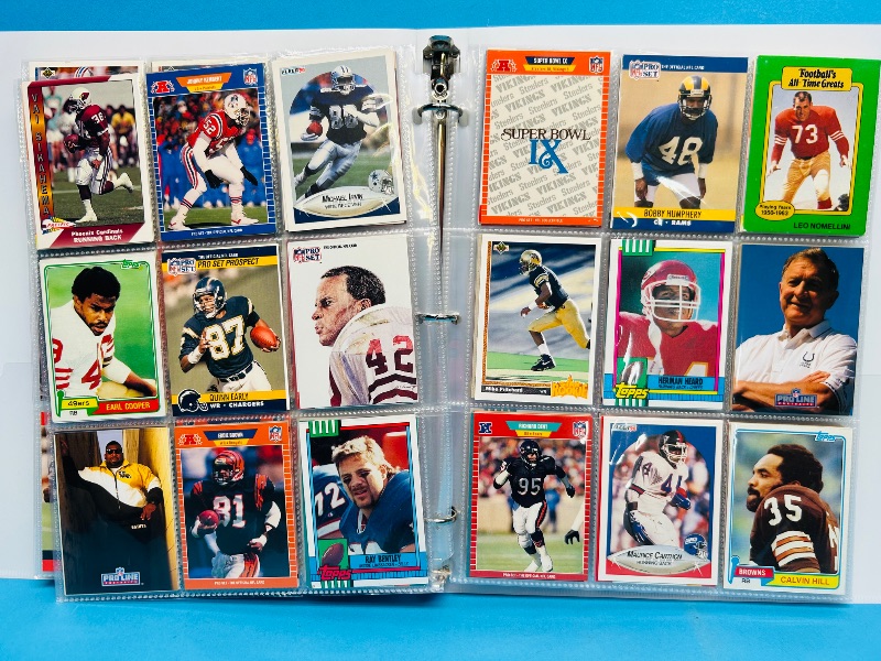 Photo 1 of 165294… final sale no returns/refunds-360 mixed football cards in binder