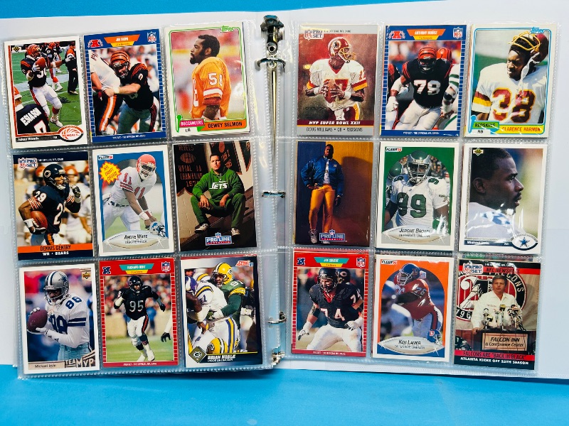 Photo 1 of 165294… final sale no returns/refunds-360 mixed football cards in binder