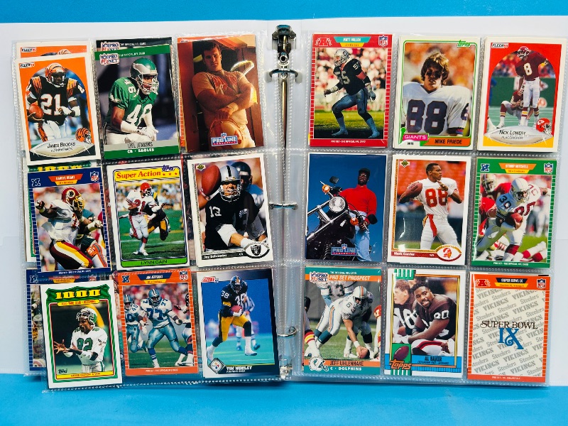 Photo 1 of 165294… final sale no returns/refunds-360 mixed football cards in binder