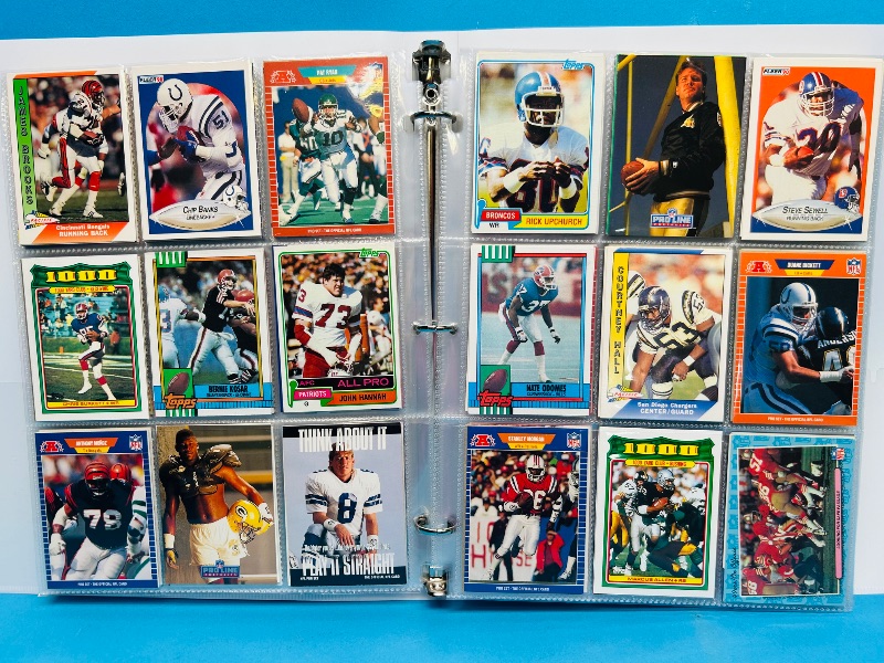 Photo 1 of 165294… final sale no returns/refunds-360 mixed football cards in binder