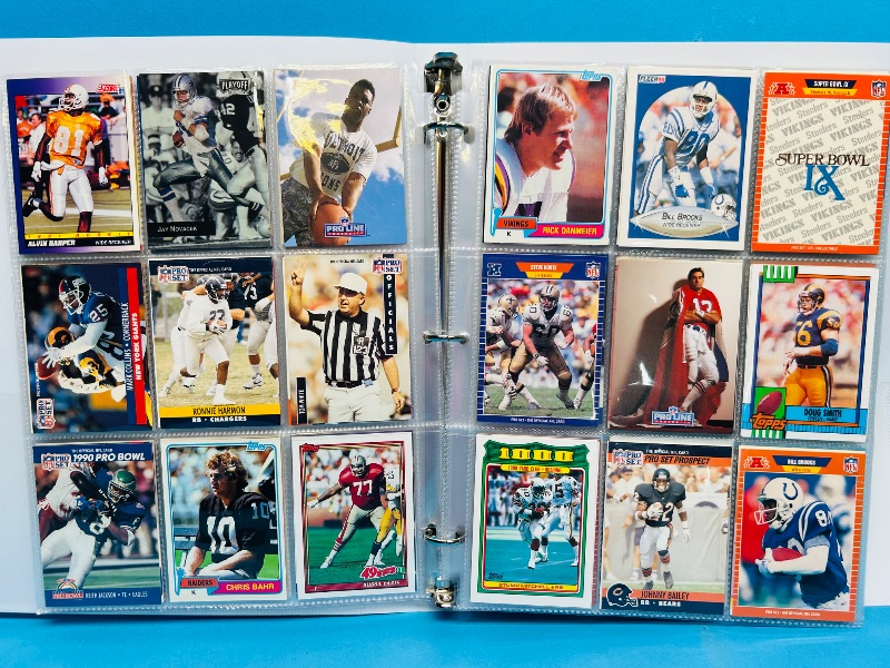 Photo 1 of 165294… final sale no returns/refunds-360 mixed football cards in binder