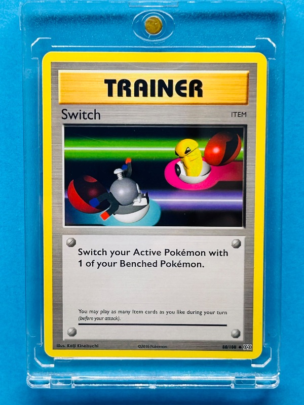 Photo 1 of 165313…Trainer Switch Pokémon card in hard plastic case