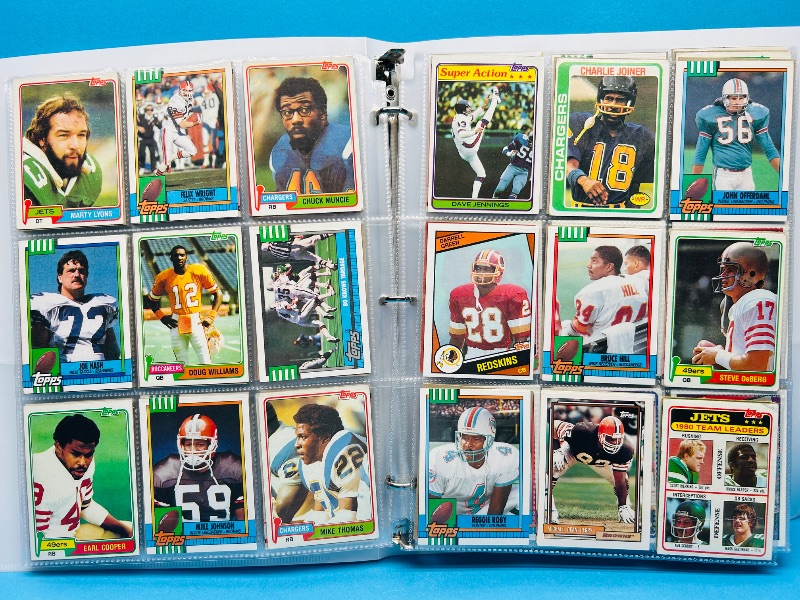 Photo 1 of 165324…final sale no returns/refunds-360 mixed older football cards in binder