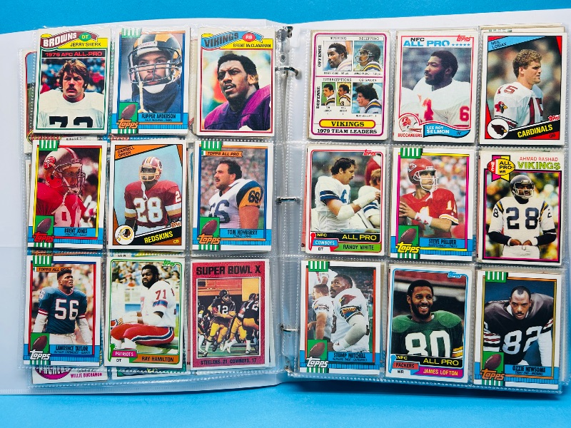 Photo 1 of 165324…final sale no returns/refunds-360 mixed older football cards in binder