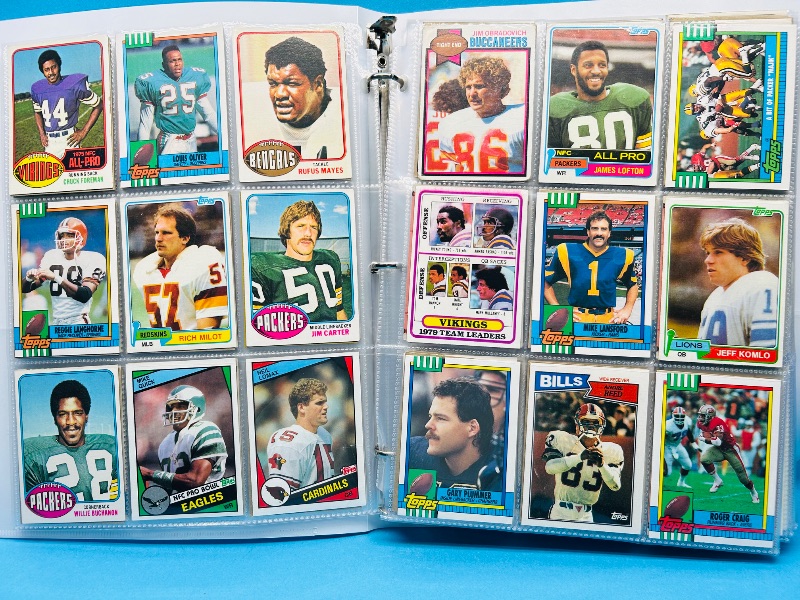 Photo 1 of 165324…final sale no returns/refunds-360 mixed older football cards in binder