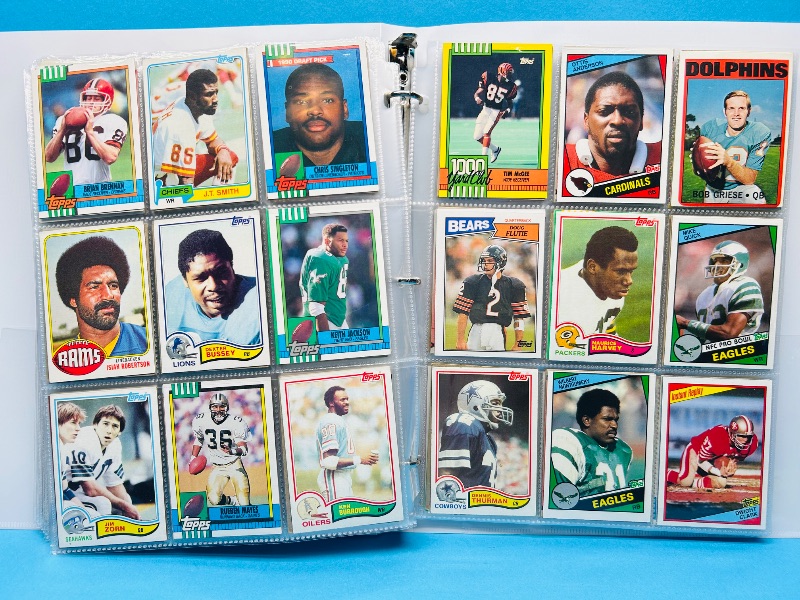 Photo 1 of 165324…final sale no returns/refunds-360 mixed older football cards in binder