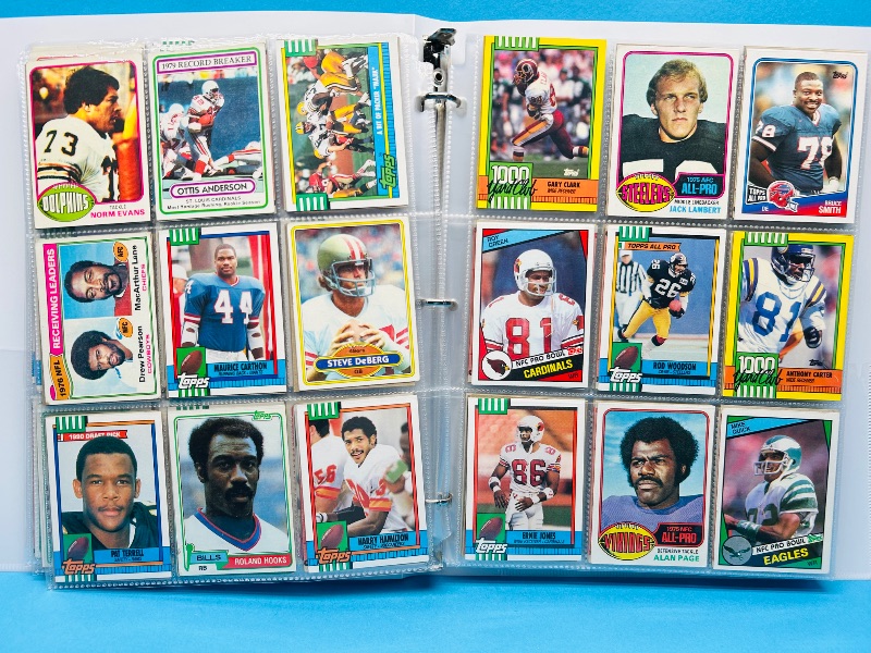 Photo 1 of 165324…final sale no returns/refunds-360 mixed older football cards in binder