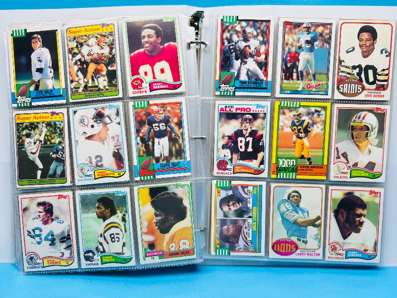 Photo 1 of 165324…final sale no returns/refunds-360 mixed older football cards in binder