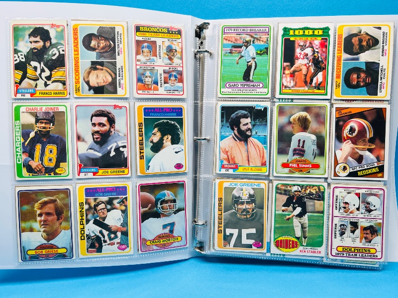 Photo 1 of 165324…final sale no returns/refunds-360 mixed older football cards in binder