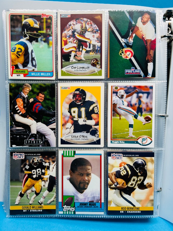 Photo 1 of 165330… final sale no returns/refunds 360 mixed football cards in binder 