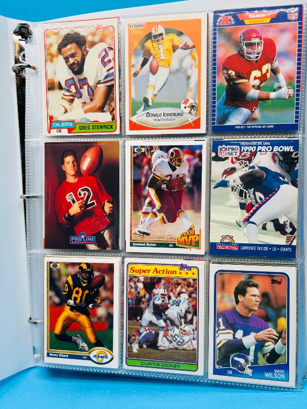 Photo 1 of 165330… final sale no returns/refunds 360 mixed football cards in binder 