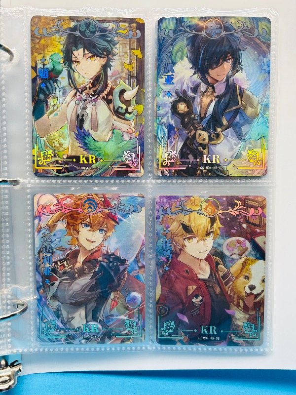 Photo 1 of 165345…final sale no returns/refunds-32 mixed holo anime cards in binder-Japan 