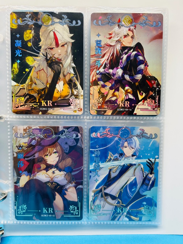 Photo 1 of 165345…final sale no returns/refunds-32 mixed holo anime cards in binder-Japan 