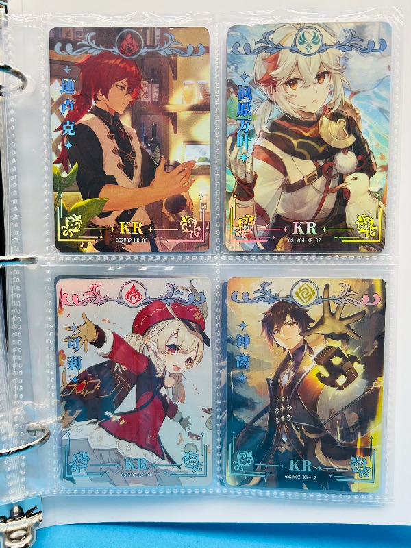 Photo 1 of 165345…final sale no returns/refunds-32 mixed holo anime cards in binder-Japan 