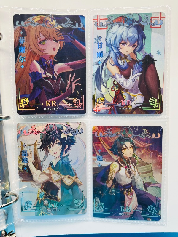 Photo 1 of 165345…final sale no returns/refunds-32 mixed holo anime cards in binder-Japan 