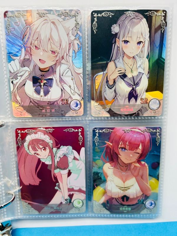 Photo 1 of 165346… final sale no returns/refunds-60 mixed holo anime cards in binder-Japan