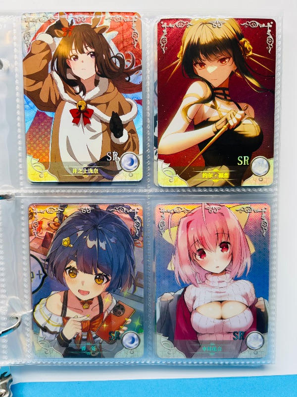 Photo 1 of 165346… final sale no returns/refunds-60 mixed holo anime cards in binder-Japan