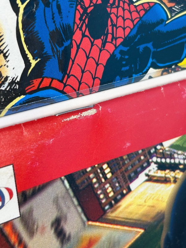 Photo 1 of 165353… 6 damaged Spider-Man comics in sleeves- wear, bends, stains, etc.- vintage 