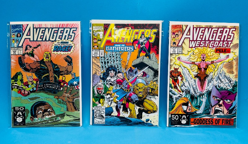 Photo 1 of 165363…3 avengers comics in plastic sleeves 
