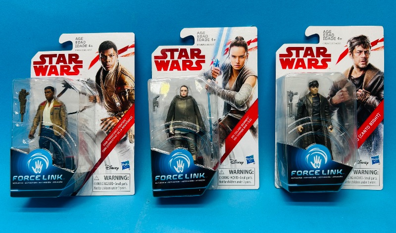Photo 1 of 165369… 3 Star Wars force link figures