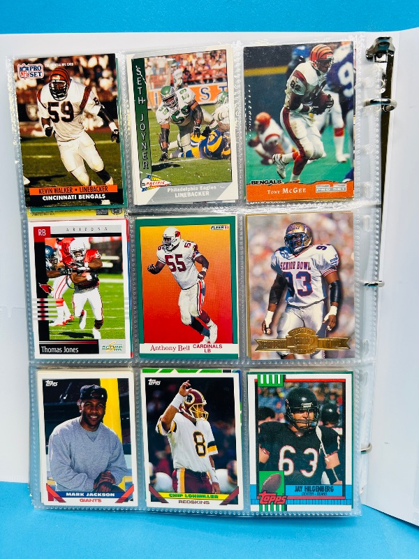 Photo 1 of 165377…final sale no returns/refunds-360 mixed football cards in binder 