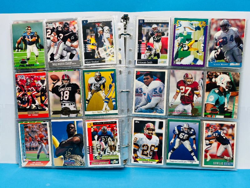 Photo 1 of 165377…final sale no returns/refunds-360 mixed football cards in binder 