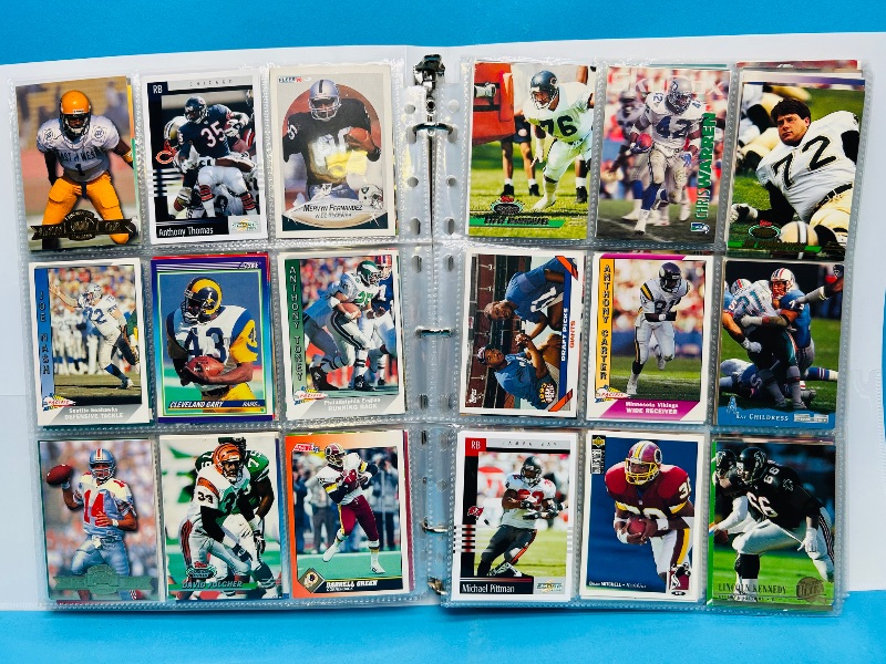 Photo 1 of 165377…final sale no returns/refunds-360 mixed football cards in binder 