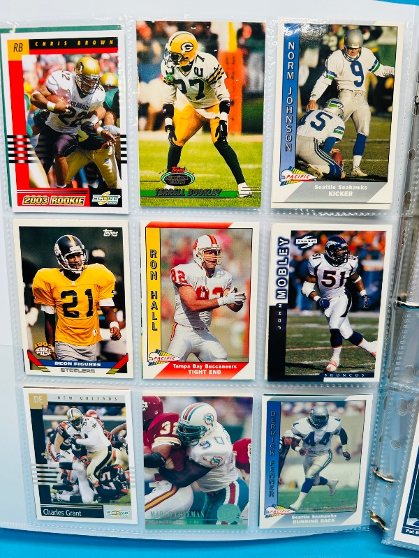Photo 1 of 165377…final sale no returns/refunds-360 mixed football cards in binder 