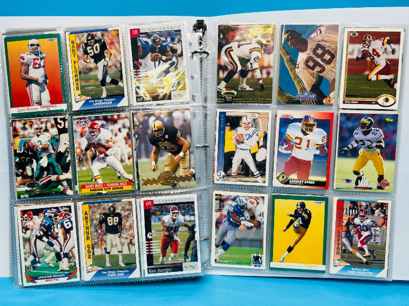 Photo 1 of 165377…final sale no returns/refunds-360 mixed football cards in binder 