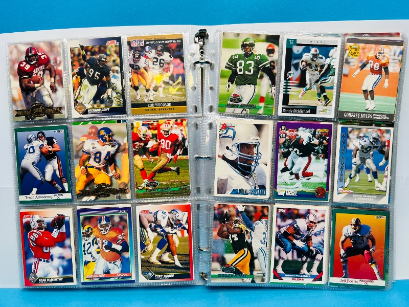 Photo 1 of 165377…final sale no returns/refunds-360 mixed football cards in binder 