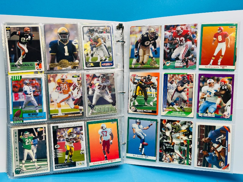 Photo 1 of 165377…final sale no returns/refunds-360 mixed football cards in binder 