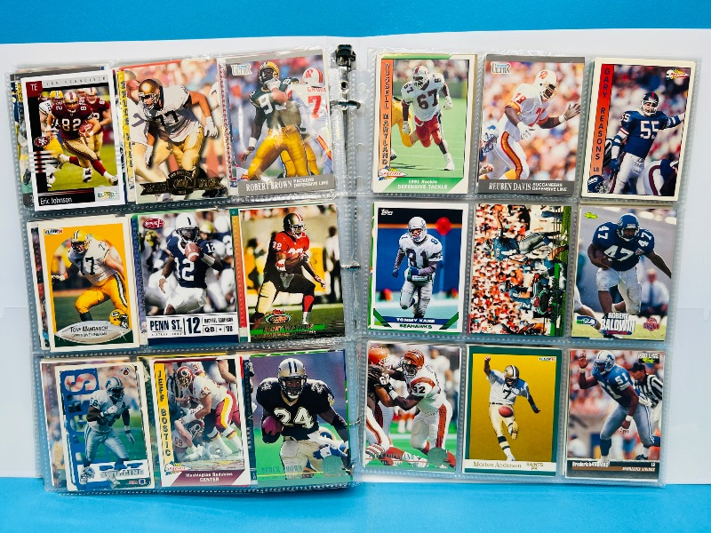 Photo 1 of 165377…final sale no returns/refunds-360 mixed football cards in binder 