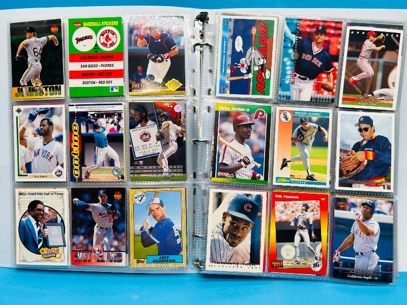 Photo 1 of 165379…  final sale no returns/refunds-360 mixed baseball cards in binder 