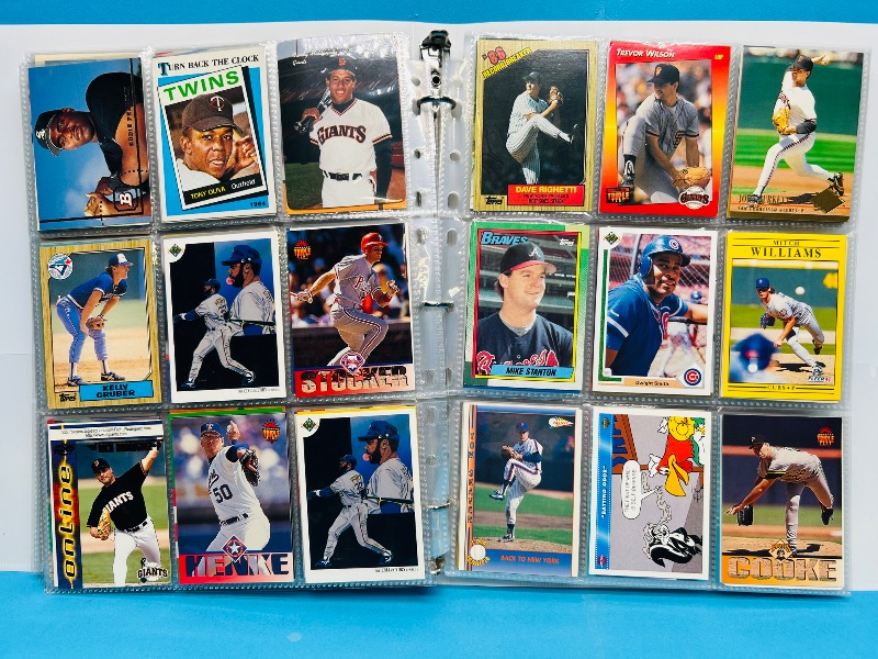 Photo 1 of 165379…  final sale no returns/refunds-360 mixed baseball cards in binder 