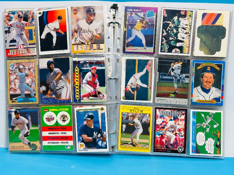 Photo 1 of 165379…  final sale no returns/refunds-360 mixed baseball cards in binder 