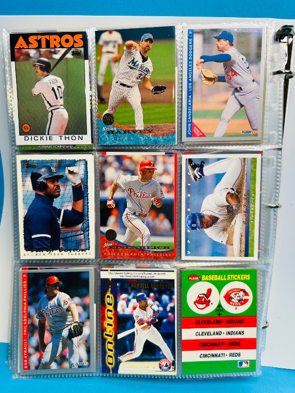 Photo 1 of 165380…  final sale no returns/refunds-342 mixed baseball cards in binder 