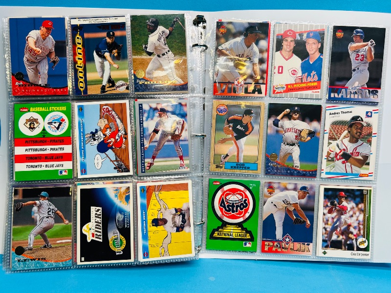 Photo 1 of 165380…  final sale no returns/refunds-342 mixed baseball cards in binder 