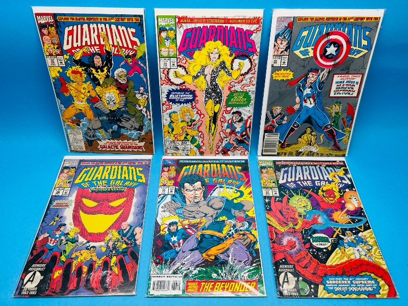 Photo 1 of 165397…6 guardians of the Galaxy comics in plastic sleeves 