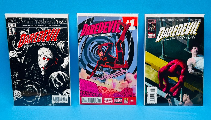 Photo 1 of 165401…3 daredevil comics in plastic sleeves 