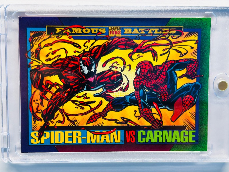 Photo 1 of 165417…Marvel Spider-Man vs. Carnage card 145 in hard plastic case 