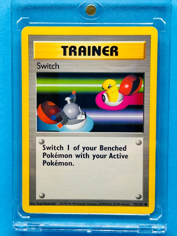 Photo 1 of 165425…Trainer Switch Pokémon card in hard plastic case