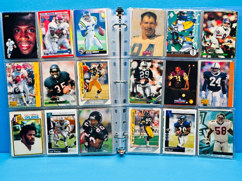 Photo 1 of 165433…final sale no returns/refunds-270 mixed football cards in binder 